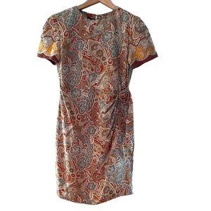Vintage Gillian Silk Paisley Dress Size 6